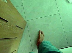 Stepbrother jerks huge cock fantasizing brutal stepsis pounding and creampie