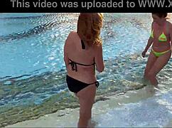 stepmom and her best friend seduce me poolside... what happens next?!