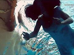 Piyavka chehova shakes big bouncy juicy tits underwater. Russian teen bikini pool shower tease