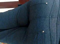 Hidden cam catches big booty pawg milf bending at cub foods