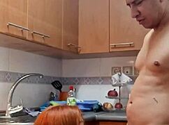 best kitchen fuck ever with my stepmom creampie in juicy pussy and big clit