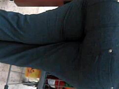 Hidden cam catches big booty pawg milf bending at cub foods