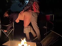 Curvy Pregnant Fat Babe Fucked Outdoors Public Campsite Impregnating Creampie