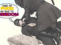 black babe huge tits ties brunette fucks her doggystyle leather