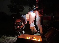 Curvy Pregnant Fat Babe Fucked Outdoors Public Campsite Impregnating Creampie