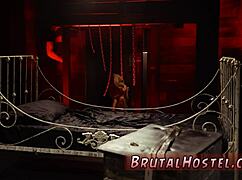 poor tiny 18+ jade jantzen turned into piss and cum slave under extreme bdsm domination