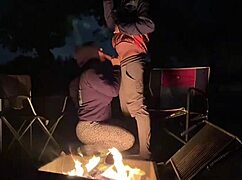 Curvy Pregnant Fat Babe Fucked Outdoors Public Campsite Impregnating Creampie