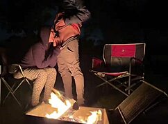 Curvy Pregnant Fat Babe Fucked Outdoors Public Campsite Impregnating Creampie