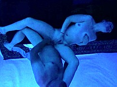 Gigi Breeze's Blacklight Massage Turns into Gagging Deepthroat Choke Fest!