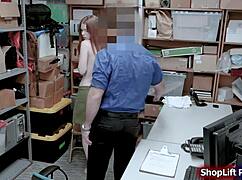 i got caught shoplifting at 20yo store officer fucks me hard monster cock deepthroat big tits babe redhead pussy