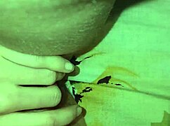 Skinny brunette drills her dripping tight pussy furiously