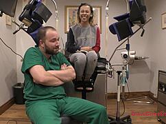 kalani luana spreads her latina ass and small tits backstage during curly blonde fetish physical exam