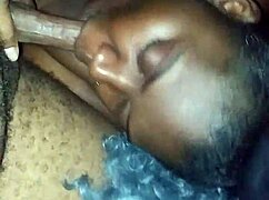 she grips the massive ebony boss cock and just keeps sucking hungrily