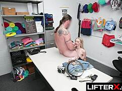 shoplifter lily larimar bent over and fucked hard by jack vegas