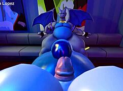 the mighty silverzard futanari shemale pounds huge cock anal insertion