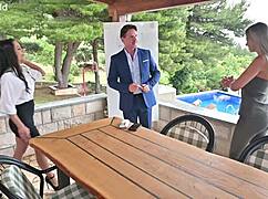 Hey shalina devine and cara mella, why not strap-on fuck poolside like bi sluts in slutty seminars?