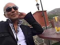 puta perra slurps amo's monster cock outdoors like a pro