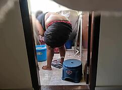 hey maid poonam, flashing my dick and jerking right in front of you