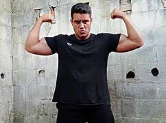 Yuri Gaúcho Brazilian Bear Pounds Huge Cock Hard in Hairy Fetish Solo Cumload