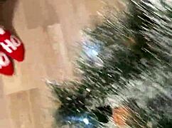 Step-Sister's Christmas Costume Reveals Pierced Nipples Before She Gives Up Her Tight Holes!