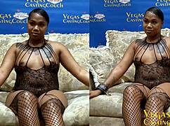 damn that pretty ebony gets her ass fucked hard then throat pounded bound up for hitachi squirt orgasm