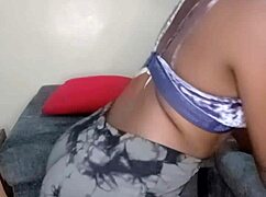 BIG BOOTY MILF SHAKES FAT BLACK ASS IN LINGERIE SPREADING SOLO MASSAGE CRAZY!