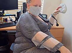 imagine your big ass boss dropping panties for janitor's hungry pussy lick