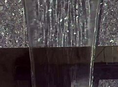 blonde shares her steamy pool fuck story with friends while they watch her cum