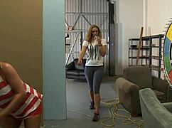 Mia Vallis and her lesbian friend finger and lick each other's shaved pussies