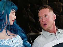 gorgeous blue-haired adhd girl jewelz blu craves cock after sneaky masturbation