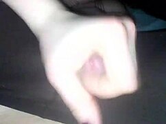 amateur milf in pantyhose lingerie gets quick cum handjob 😍💦