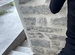 Tall TikTok Teen Flashes Tits Bent Over Before Risky Public Doggystyle Quickie!