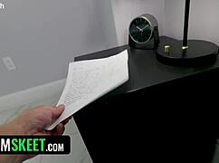 that stunning teen babe with amazing ass bangs her stepdad landlord on the sofa