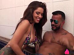 yasmin mineira pornstar bareback fucks two monster cocks tight