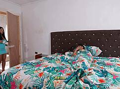 Bellattrix cheers sick stepbro with playful care and fun finish