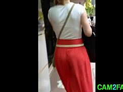 Ever spied such a juicy ass in voyeur action?