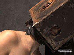 serf endures harsh caning punishment while bound in femdom dungeon setup