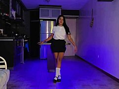 Petite Student Babe Rides Teacher with Big Natural Tits Cowgirl