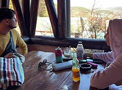 laura quest explores mountain adventures flashing and teasing outdoors in episode three