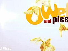 Wetandpissy babe dives deep into her golden pee shower fun