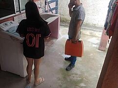 married housewife pays repairman with big ass while hubby away