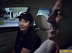 stepuncle pays big titted brunette teen kyra for bent over doggystyle pussy pounding