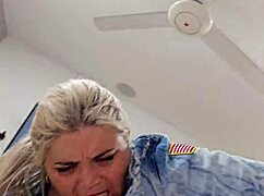 rich blonde enjoys a golden intimate session full of delight