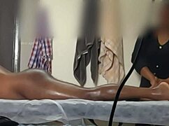 caught flashing dick during sneaky handjob massage