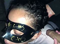 Deepthroats Chokes Petite Cuckold Wife Gagging Hard