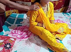 Indian bhabhi sucks stepbro's dick then gets fucked hard in bathroom!