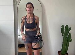 exercising with nikatsu gets hot with warm ups stretches and curvy yoga moves 🧘‍♀️🔥