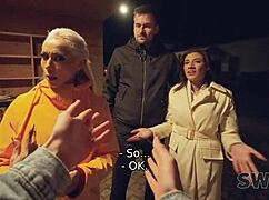 colombian couple swaps wives for first time bisexual threesome with old husband watching big cock