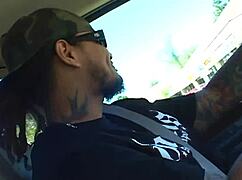 wanna see april blossom gaping her shaved cunt on her boyfriend's huge cock in fishnets?