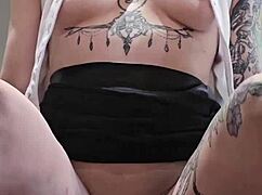 office slut squirts hard under domination with deepthroat and slaps?